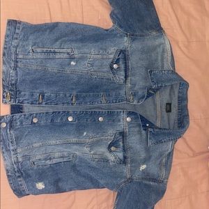Wild fable oversized distressed denim jacket
